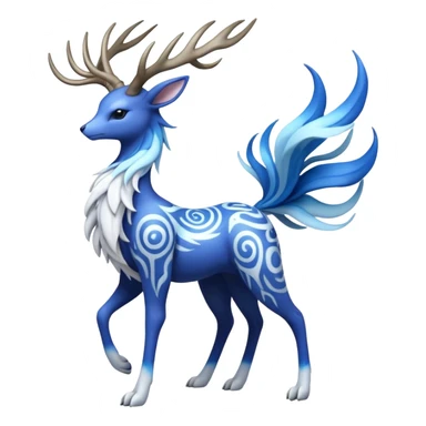 Xerneas-Suicune-Fakémon-hybrid-creature (full body)  sticker