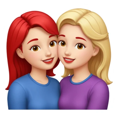Girls kissing sticker