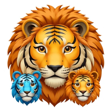 Palabra TEAM UNIVERSO con tigre en la derecha. León izquierda, un mundo en centro sticker