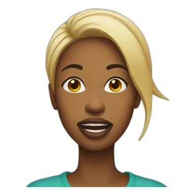 Black woman doing a duck mouth sticker