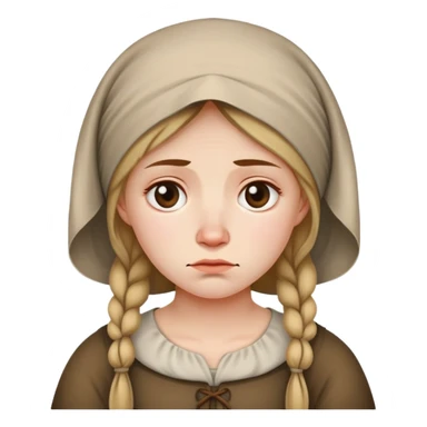 Peasant woman sad sticker