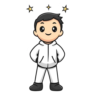 attractive person with sparkles sticker