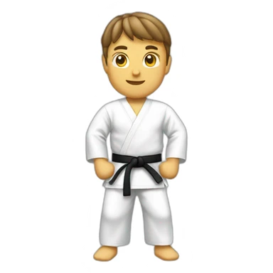 Karate white belt sticker