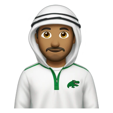 Arabe en survetement lacoste sticker