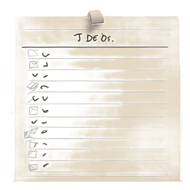 paper with to do list sticker
