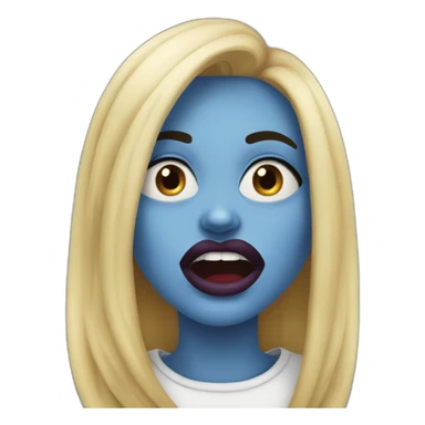 Mad girl blue lips sticker