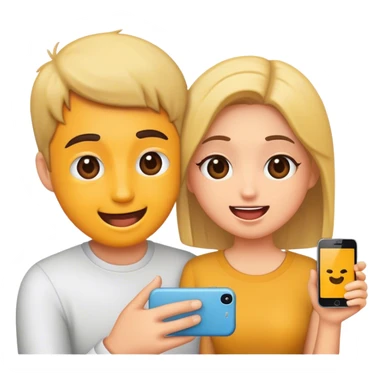 a couple of friends having fun sticker