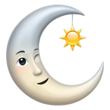 half moon sticker