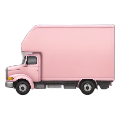 camion vue de profile rose pâle  sticker