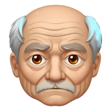 Grumpy old man with one blind eye sticker