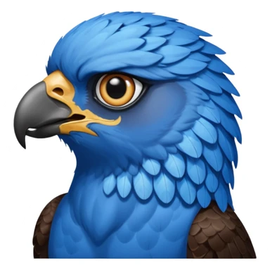 Blue Half Human half bird women hawk sticker