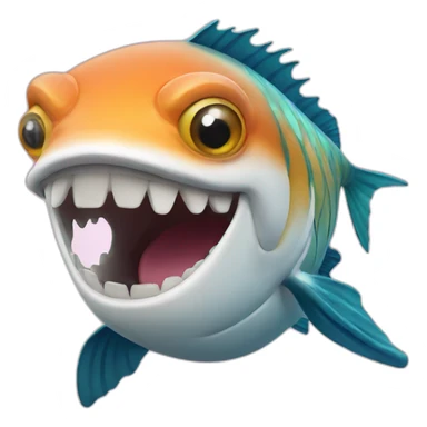 Laughing fish sticker