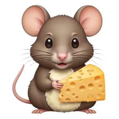 rat holding cheese sticker