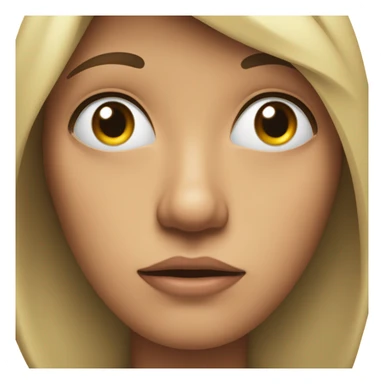 Worried face sticker