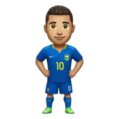 Ronaldo with brasil jersey and number 10 sticker