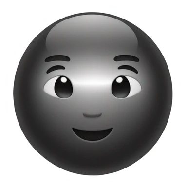 3d gradient black round sticker