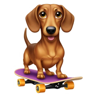 Wiener dog skateboard  sticker