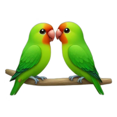Two green lovebird sticker