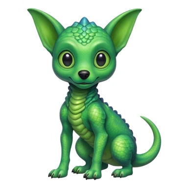 Alien dog full body  sticker