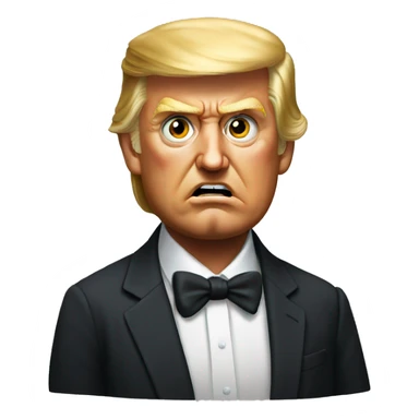 formal portrait of angry trump sticker