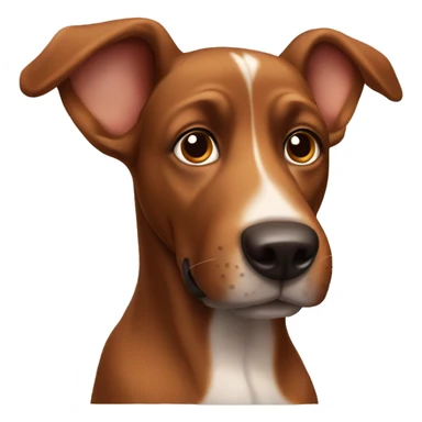 Brown dog with big ears happy sticker