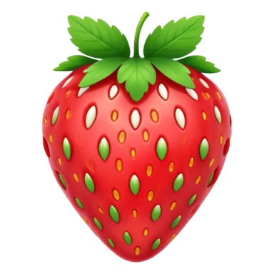 kawaii-style (cute cartoon) strawberry  sticker