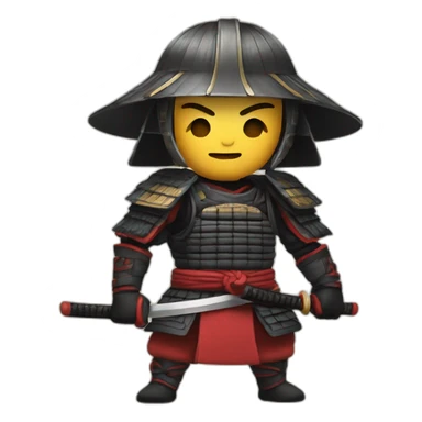 Samurai diciendo ok sticker
