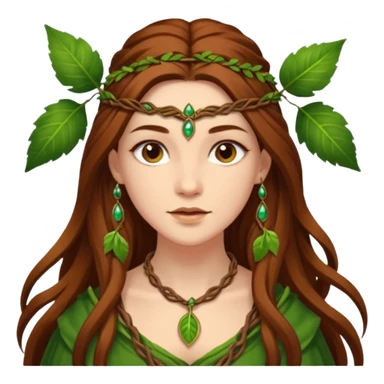 Leaf-necklace druid queen sticker