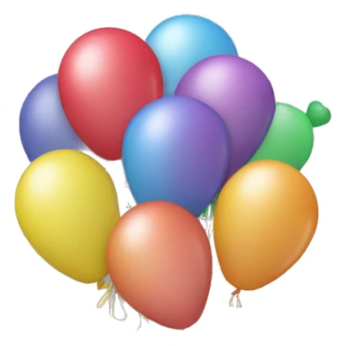 bouquet of balloons with strings sticker