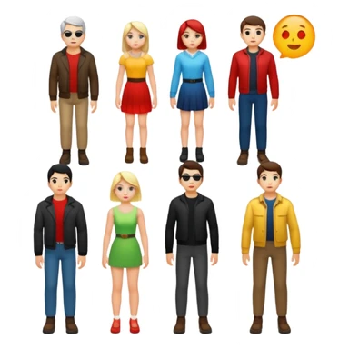 many people with full body effected by light sticker