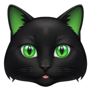 a black cat with green eyes  sticker