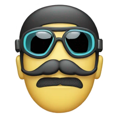 Scuba diver with mustache sticker