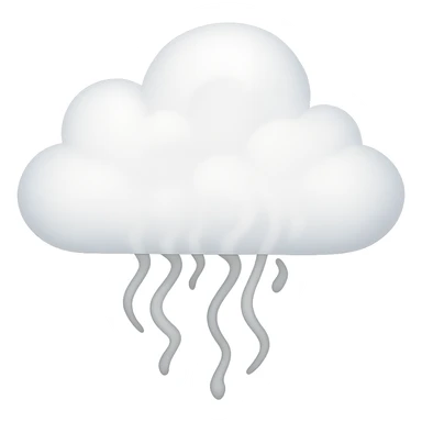 Remove the bowl and any water, show only the white, slightly transparent steam cloud with no background. sticker