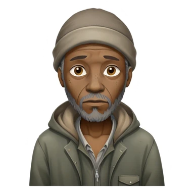Homeless black man  sticker
