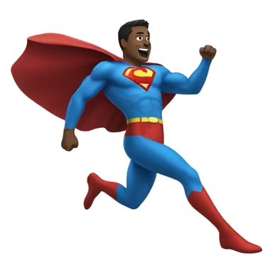 super man is flying sticker