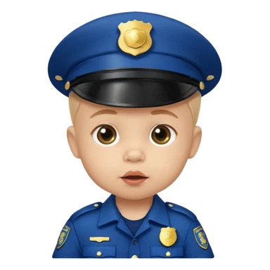baby police with pacifier sticker