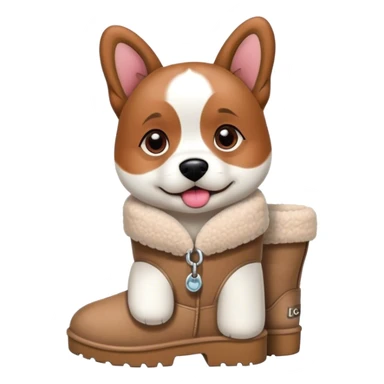 dog wearing uggs sticker
