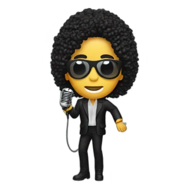 Michael jackason with microphone sticker