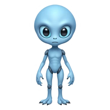 full body cute humanoid peacefull alien furry with 6 legs and eye stalks stands upright and looks intelligent sticker