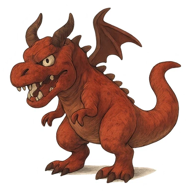 ghibli style devil dinosaur sticker