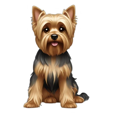 dog yorkshire terrier full body sticker