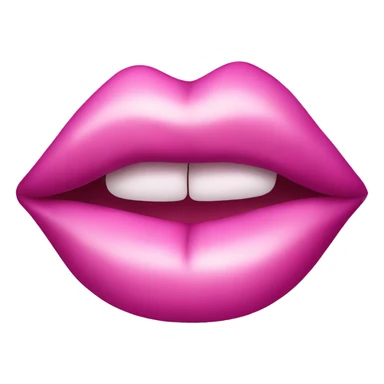 Pink kiss lips sticker