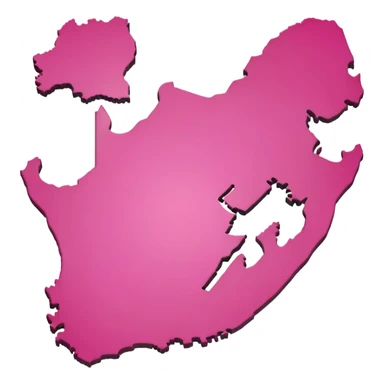 South Africa map in pink  sticker