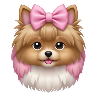 Yorkee with pink bow sticker