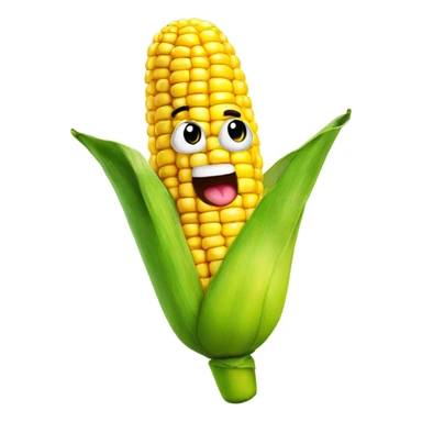 corn on the cob holding a phone sticker