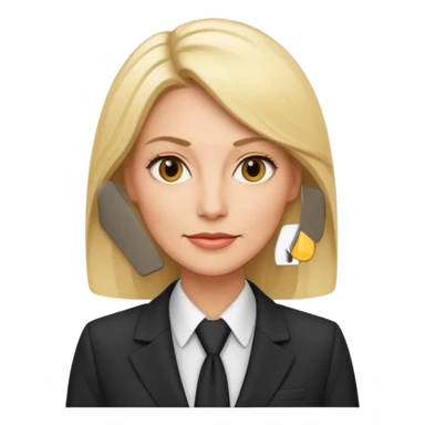 blond business woman in her forties sticker
