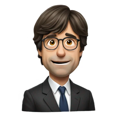 Puigdemont saltando alegre sticker