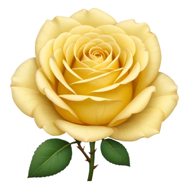 Pale Yellow rose sticker