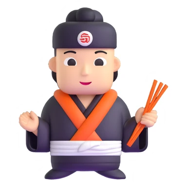 sushi man character sticker