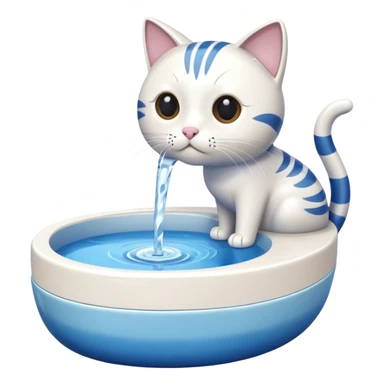 modern pet water fountain for cats sticker